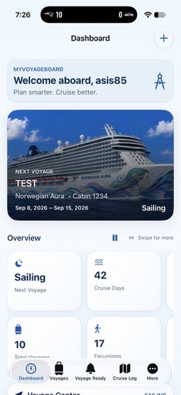 MyVoyageBoard Dashboard
